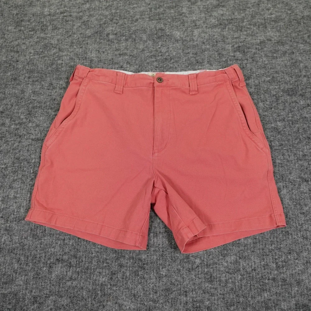 The Territory Ahead Mission‎ Comfort Chino Shorts Mens 36 Coral Hidden Elastic